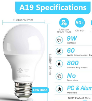 Bombillos LED A19