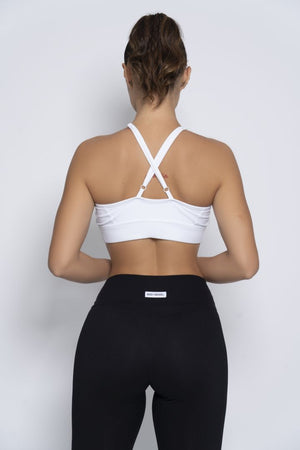 God is Good Woman White Sport Bra